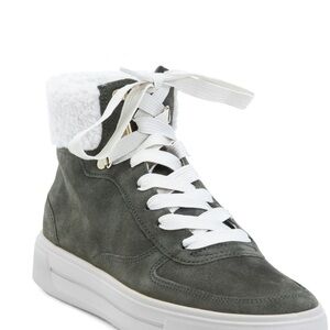 ARA Made in Portugal High-Top Suede Sneakers  for Women Forest Green
